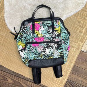 Pistil Floral Backpack - Black, Pink, Green